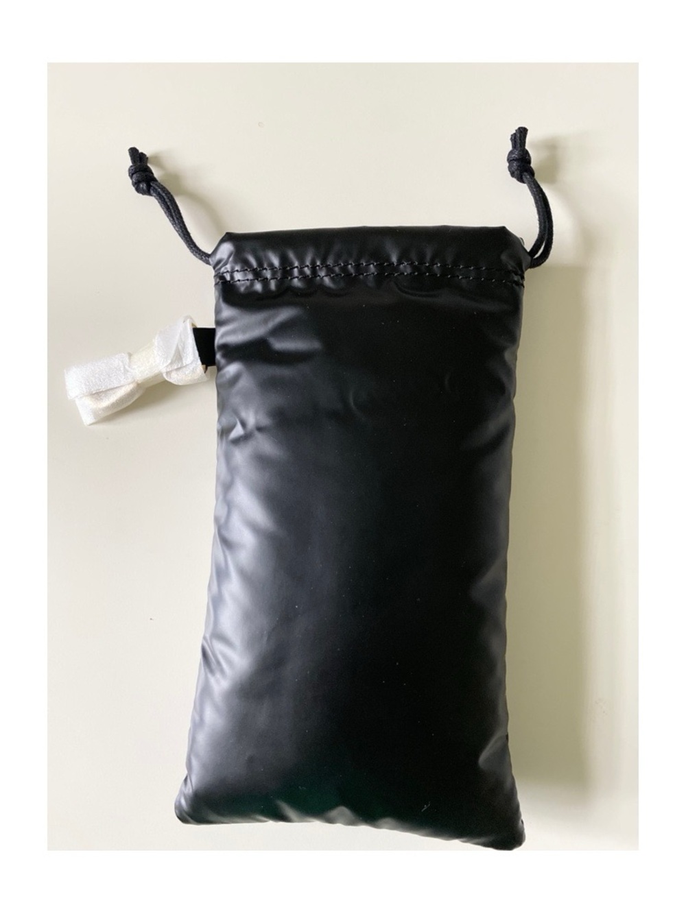 Fendi Black Drawstring Logo Pouch with White Branding - Picture 2 of 7